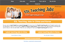 Tablet Screenshot of esl-teaching-jobs.com